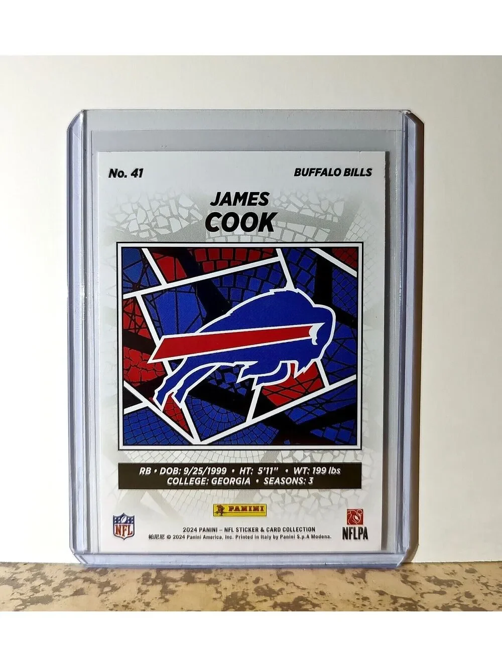 James Cook 2024 Panini NFL #41 Sticker Card Buffalo Bills